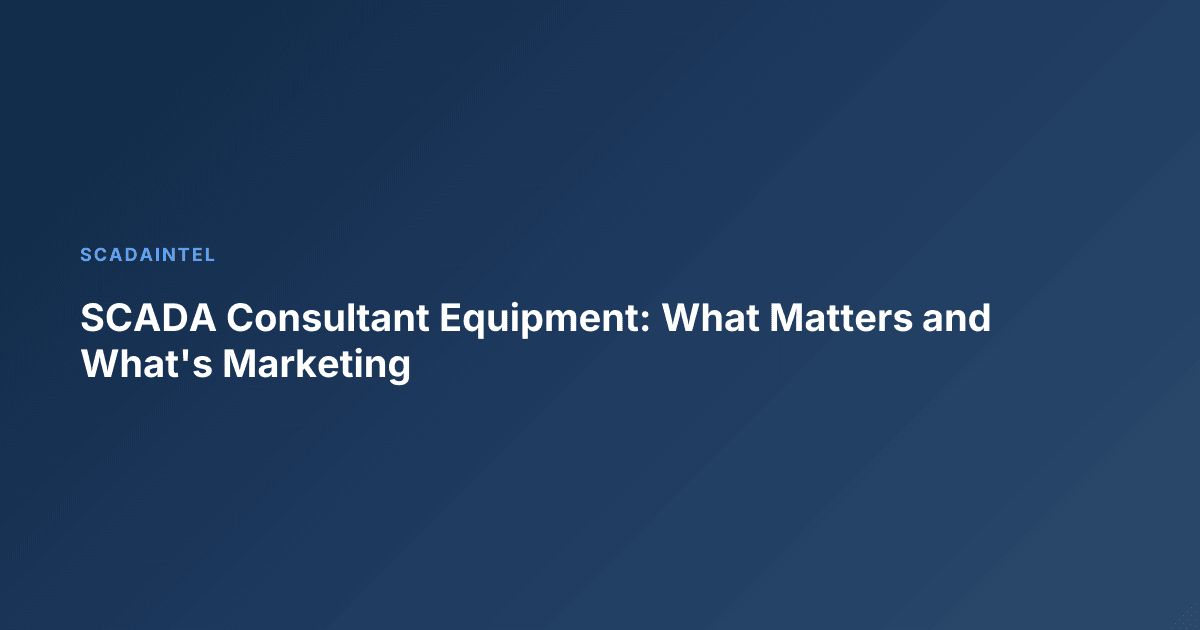 SCADA Consultant Equipment: What Matters and What's Marketing